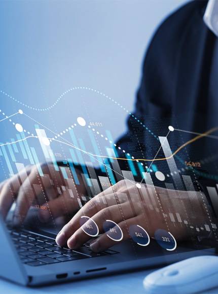 A man is using a laptop